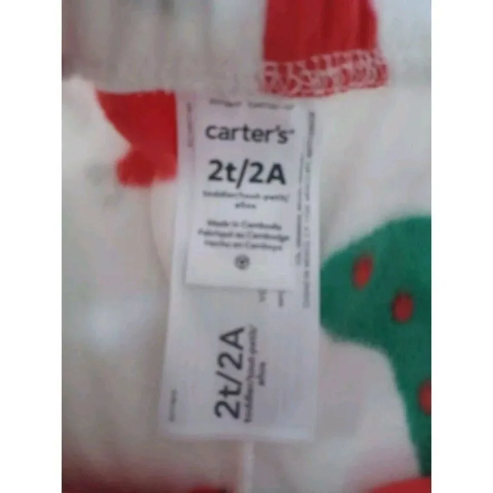 NWT Carter's 2 piece Pajama PJ‎ Set Christmas Holidays Unisex 2T